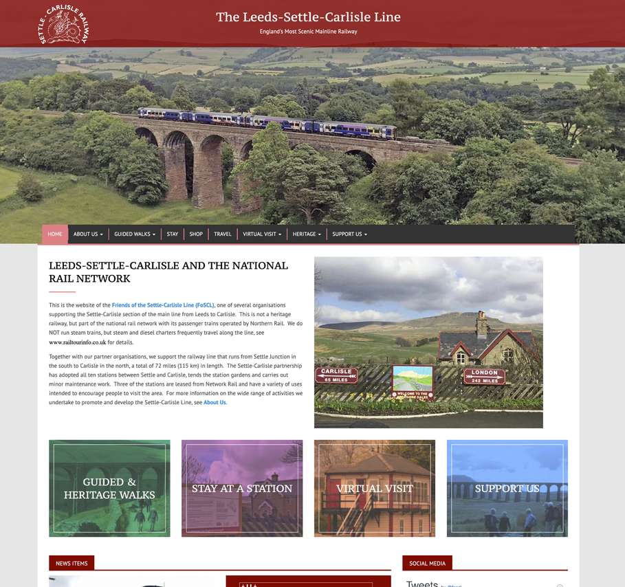 Screenshot of the homepage from the FoSCL Drupal site